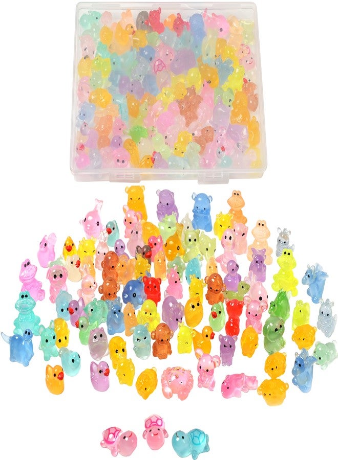 Damyda Mini Resin Ducks Tiny Animals Various Small Animals Dog, Rabbit, Turtle, Chick, Bird Glow in The Dark for Garden Micro Landscape Potted Dollhouse Decor - Image 1